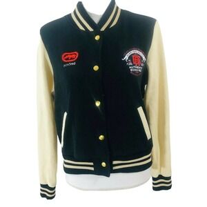 Ecko Red VTG Women's Black Long Sleeve Varsity Track Jacket Size L